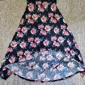 Lularoe medium floral high-low olivia maxi skirt
